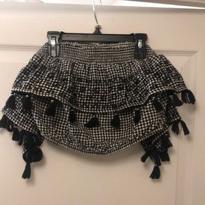 Tube top with off shoulder sleeves